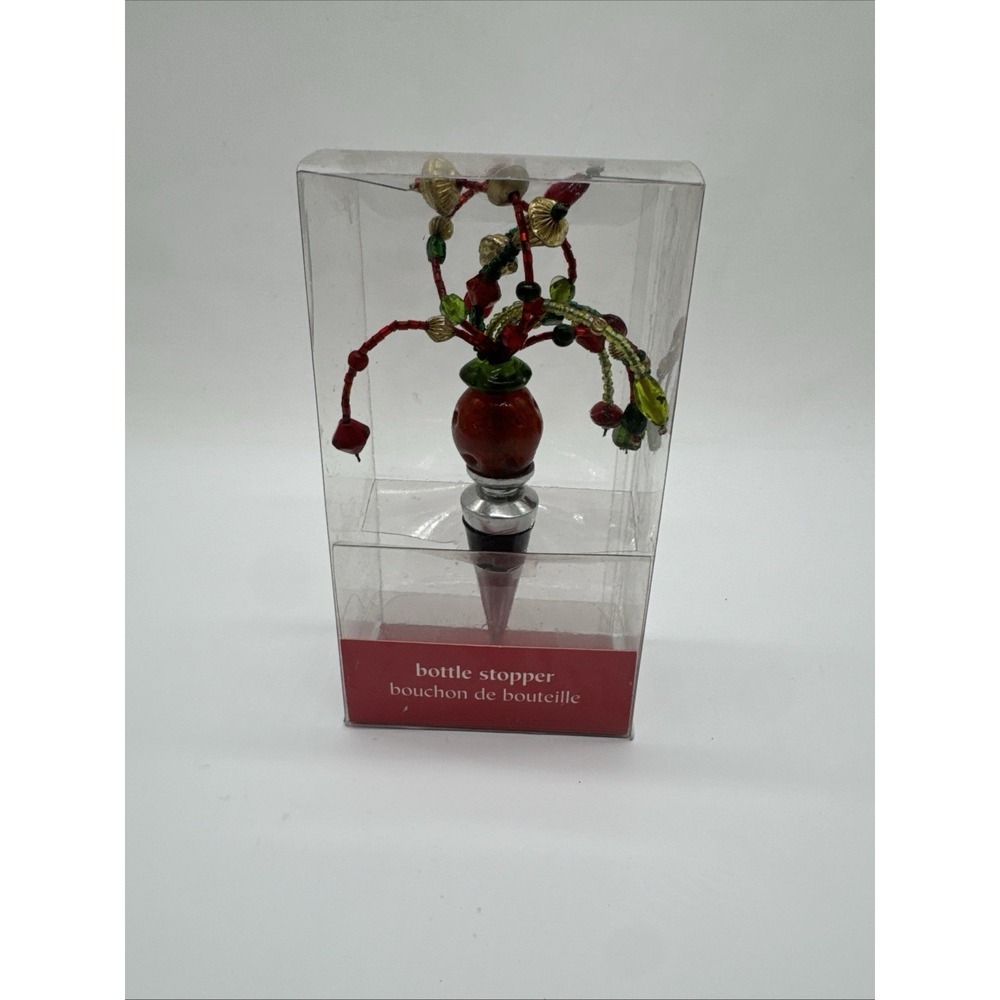 Artisan Decorative Wine Bottle Stopper Glass Beaded Burst Design Pier 1 Imports